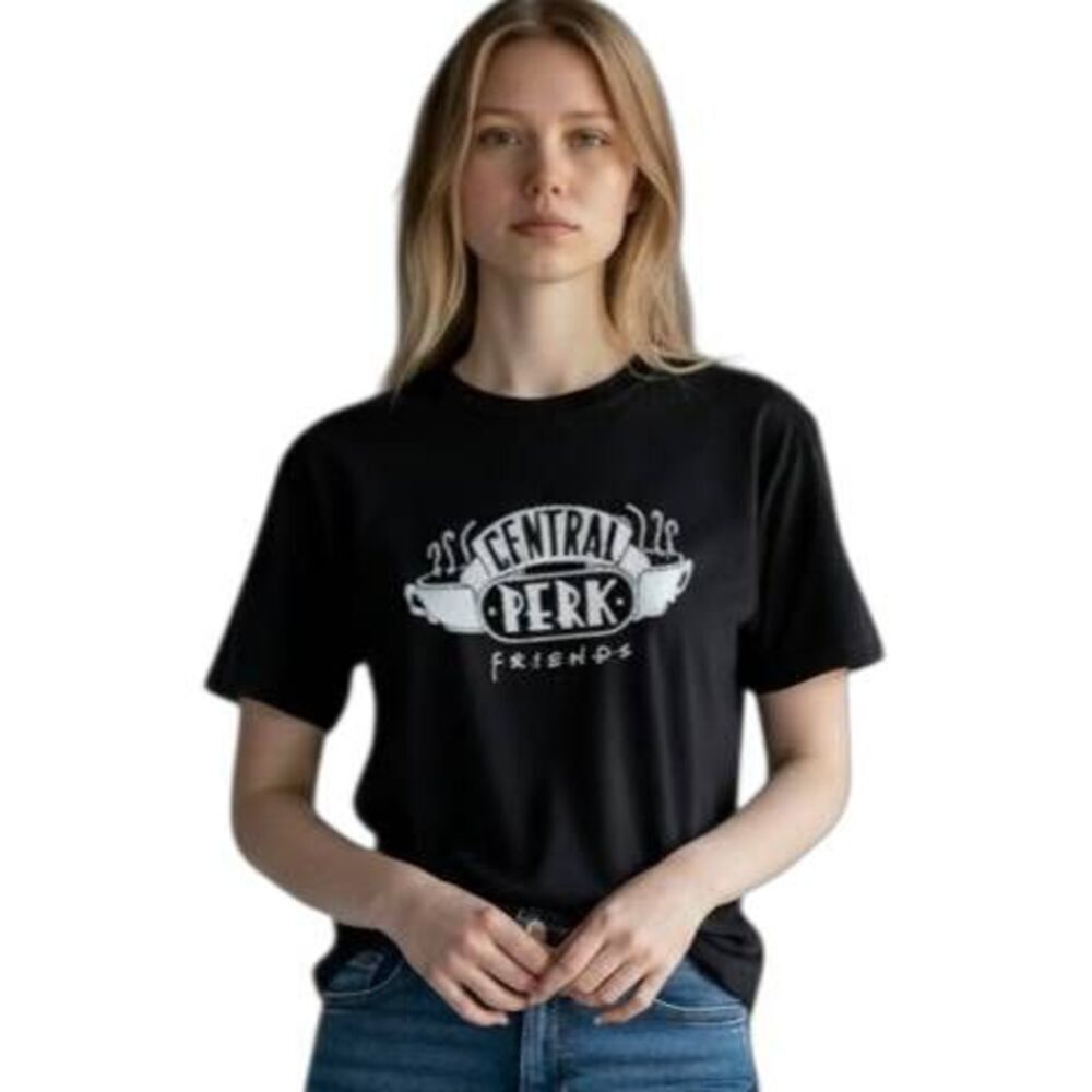 FRIENDS CENTRAL PERK BLACK T-SHIRT SZ.S EUC.